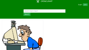 openclipart圖庫：Exhausted Computer User