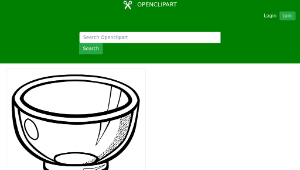 openclipart圖庫：bowl - lineart-資源代表圖