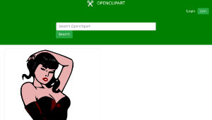 openclipart圖庫：Pin-up red-資源代表圖