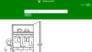 openclipart圖庫：Closet Kid