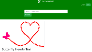 openclipart圖庫：Butterfly Hearts Trail-資源代表圖