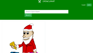 openclipart圖庫：Comic characters: Santa