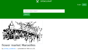 openclipart圖庫：flower market Marseilles