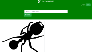 openclipart圖庫：Ant silhouette 1縮圖