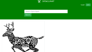 openclipart圖庫：Ornamented Deer-資源代表圖