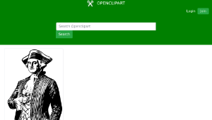 openclipart圖庫：George Washington Standing-資源代表圖