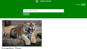 openclipart圖庫：Growling Tiger