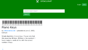 openclipart圖庫：Piano Keys縮圖