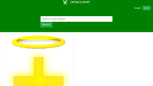 openclipart圖庫：Cross With Halo縮圖