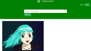 openclipart圖庫：Manga Girl-資源代表圖