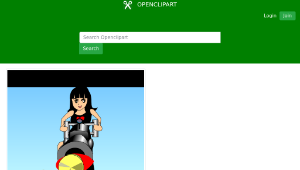 openclipart圖庫：Machine gun girl (Animation)縮圖