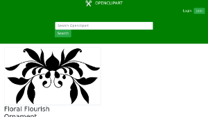 openclipart圖庫：Floral Flourish Ornament縮圖
