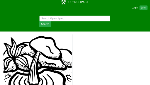 openclipart圖庫：water spring - lineart縮圖