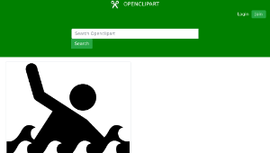 openclipart圖庫：Drowning icon縮圖