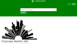 openclipart圖庫：Cityscape Skyline 180