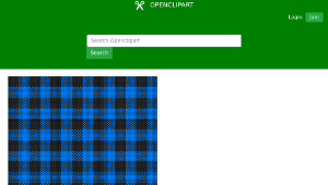 openclipart圖庫：Checker Plaid Cloth Black and Blue -資源代表圖