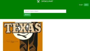 openclipart圖庫：Vintage Travel Poster Texas USA縮圖