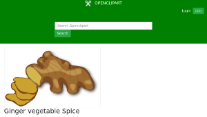 openclipart圖庫：Ginger vegetable Spice縮圖