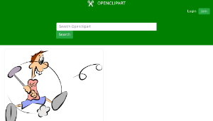 openclipart圖庫：Cartoon Golf Player