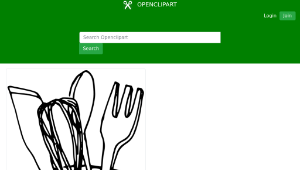 openclipart圖庫：Knife Fork Spoon Mixer縮圖