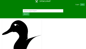 openclipart圖庫：Duck icon縮圖