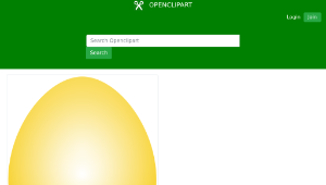 openclipart圖庫：Yellow Easter Egg-資源代表圖