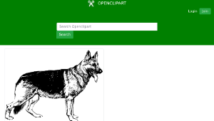 openclipart圖庫：German shepherd-資源代表圖