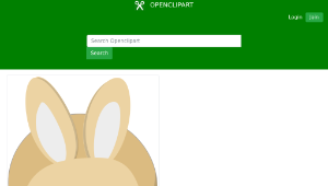 openclipart圖庫：cute bunny 1縮圖