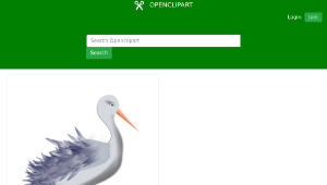 openclipart圖庫：Bird with legs