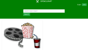 openclipart圖庫：Movie Time Remix!縮圖
