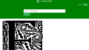 openclipart圖庫：Peter Behrens Alphabet 1908 (F)-資源代表圖