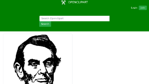 openclipart圖庫：Abraham Lincoln Face