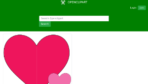 openclipart圖庫：Double Hearts Doodle-資源代表圖
