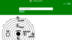 openclipart圖庫：Solar System Geocentric縮圖
