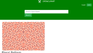 openclipart圖庫：Floral Pattern Background 4縮圖