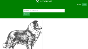 openclipart圖庫：collie grayscale