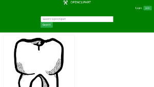 openclipart圖庫：tooth - lineart縮圖