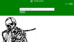 openclipart圖庫：Skeleton Man