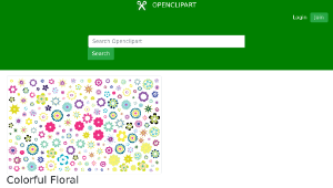 openclipart圖庫：Colorful Floral Background No Black