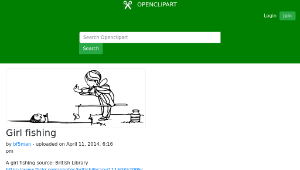 openclipart圖庫：Girl fishing-資源代表圖