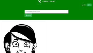 openclipart圖庫：Smiling Girl Black-資源代表圖