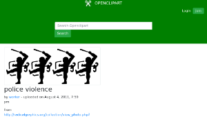 openclipart圖庫：police violence