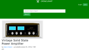openclipart圖庫：Vintage Solid State Power Amplifier縮圖