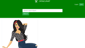 openclipart圖庫：Fashion Woman 2縮圖