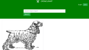 openclipart圖庫：coker spaniel grayscale縮圖