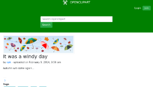 openclipart圖庫：It was a windy day縮圖