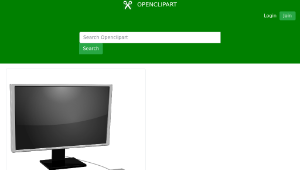 openclipart圖庫：monitor gray with keyboard縮圖