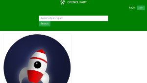 openclipart圖庫：Rocket in Space縮圖