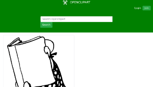openclipart圖庫：Child with book縮圖