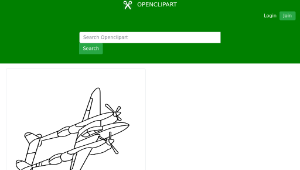 openclipart圖庫：P38 Fighter Plane WW2縮圖